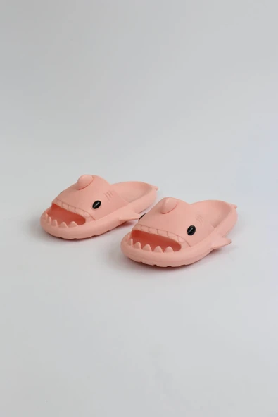 WG500 Köpekbalığı Pembe Unisex Tam Ortopedik Terlik Shark Slides ürün görseli 1