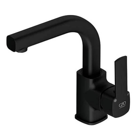 GPD Tek Gövde Lavabo Bataryası Siyah Pedra MTL160-S ürün görseli 1
