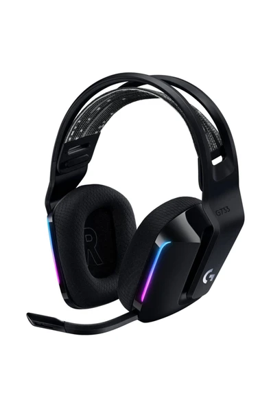 logitech G733 Black 981-000864 7.1 Surround Rgb Mikrofonlu Lightspeed Kablosuz Gaming (OYUNCU) Kulak ürün görseli 1