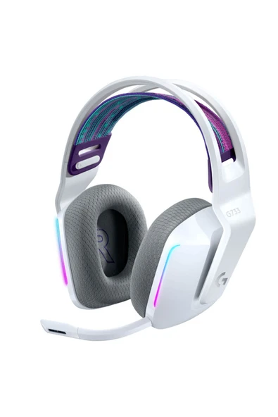 logitech G733 White 981-000883 7.1 Surround Rgb Mikrofonlu Lightspeed Kablosuz Gaming (OYUNCU) Kulak ürün görseli 1