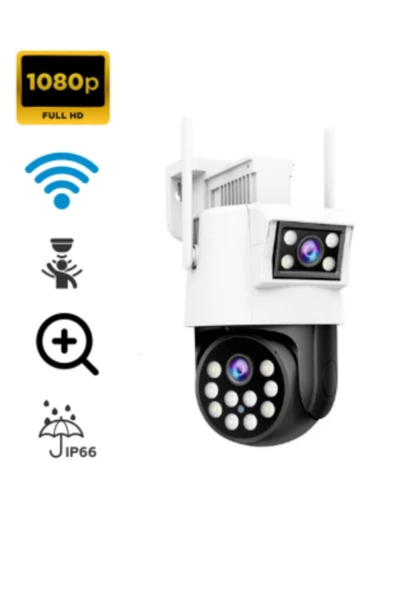 ATAsoft ELEKTRONİK Since 2021 2 2 Mp Ip Kamera Wifi Özellikli Hareket Takipli Gece Sensörlü Çift Lensli Güvenlik Kamerası Blm39 ürün görseli 1