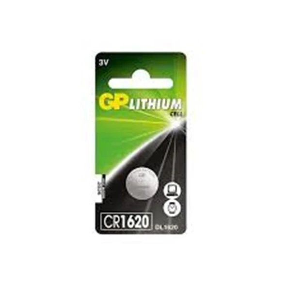 Gp CR1620-U1 3V Lityum Düğme Pil Tekli Paket ürün görseli 1