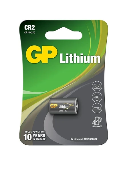 GP GPCR2-U1 CR2 3V Lityum Pil Fotoğraf Makinesi Pili Tekli Paket ürün görseli 1