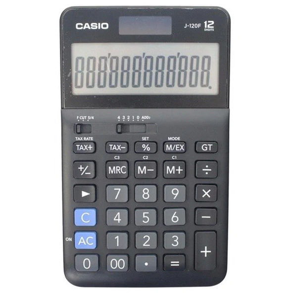 Casio J-120F 12 Hane Masa Üstü Hesap Makinesi ürün görseli 1
