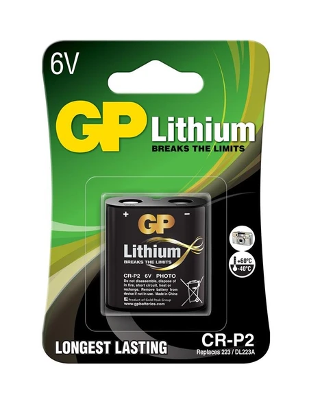 GP CRP2 6V Lityum Fotoğraf Makinesi Pili ürün görseli 1
