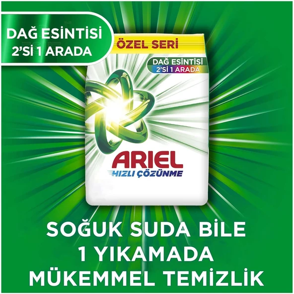 Ariel Toz Çamaşır Deterjanı 7 kg 46 Yıkama Dağ Esintisi Renklilere Özel ürün görseli 1