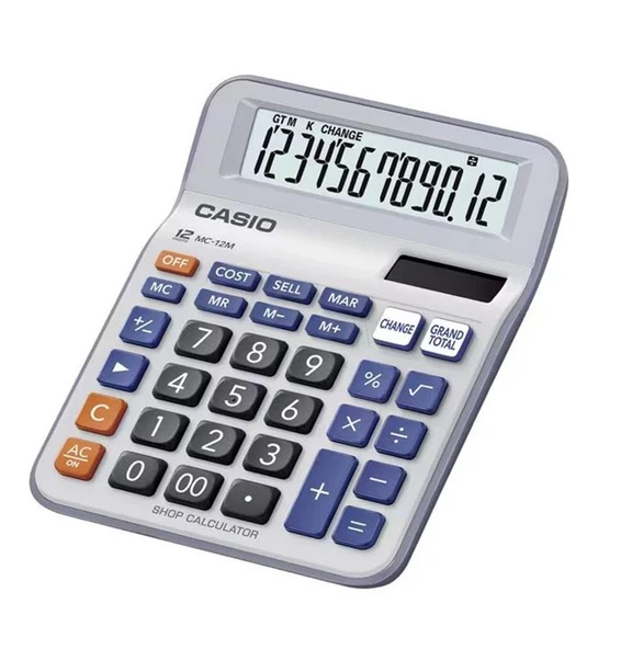Casio MC-12M-W 12 Hane Masa Üstü Hesap Makinesi ürün görseli 1