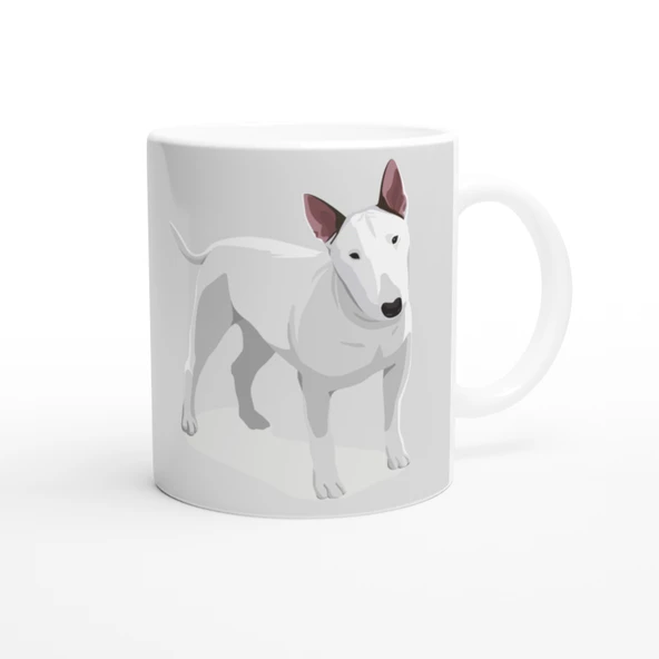 I Love Bull Terrier Temalı Baskılı Kupa Bardak ürün görseli 1