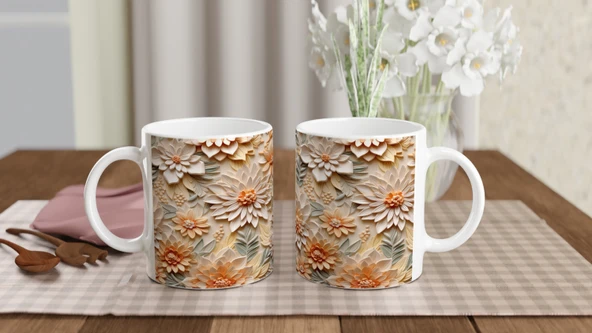 Pastel Bahar Düşü Kupa Bardak - Resim 5