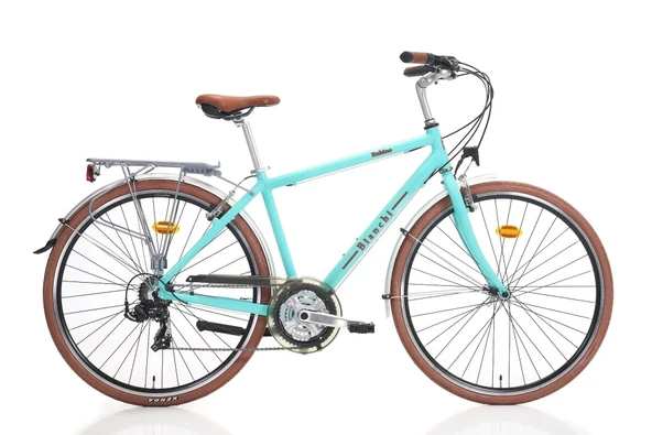 BIANCHI RUBINO ERKEK ŞEHİR BİSİKLETİ 470H V 28 JANT 21 VİTES CELESTE GLOSSY ürün görseli 1