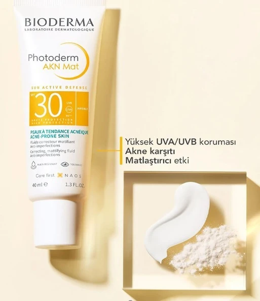 Bioderma Photoderm AKN Mat Spf30 Güneş Kremi 40 ml ürün görseli 1