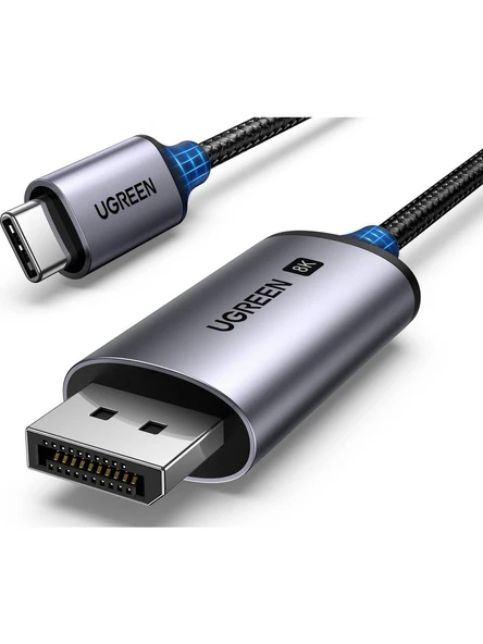UGREEN 25839 CM556 8K 60Hz 4K 240Hz v1.4 USB-C to DisplayPort Görüntü ve Ses Aktarım Kablosu 3 Metre ürün görseli 1