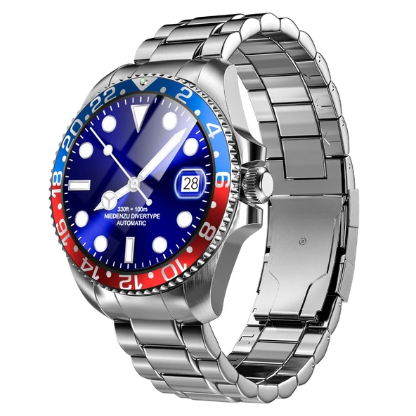 Zcwatch V0525 316L Paslanmaz Çelik, Döner Bezel, Bt Call, Spor Sağlık, IP68 Profesyonel Akıllı Saat ürün görseli 1