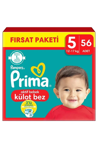 Prima Külot Bebek Bezi 5 Numara 56 Adet Fırsat Paketi ürün görseli 1
