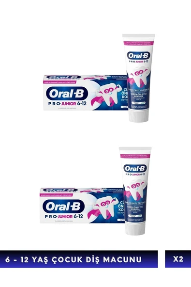 Oral-B Pro Junior Çürük Önleyici Koruma Diş Macunu 75 ml 2 adet ürün görseli 1