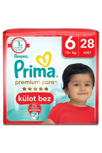 Prima Külot Bebek Bezi Premium Care 6 Beden 28 Li ürün görseli 1