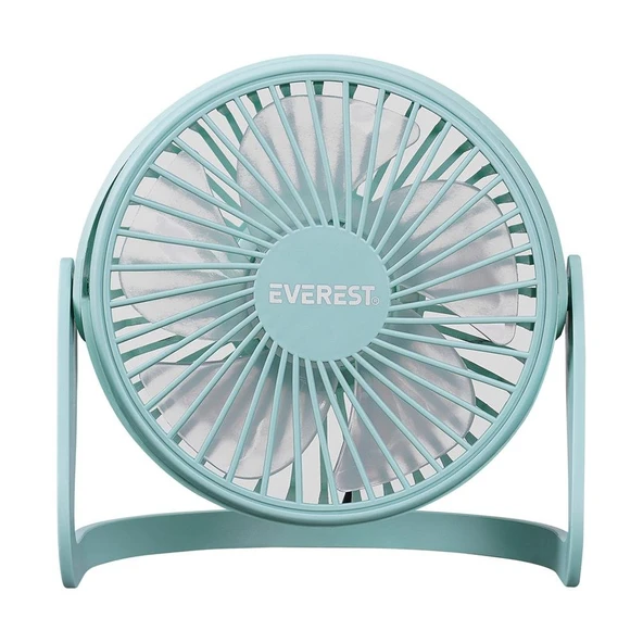 Everest EFN-505 Masaüstü Turkuaz Usb Fan (145mmx141mmx105 mm) ürün görseli 1