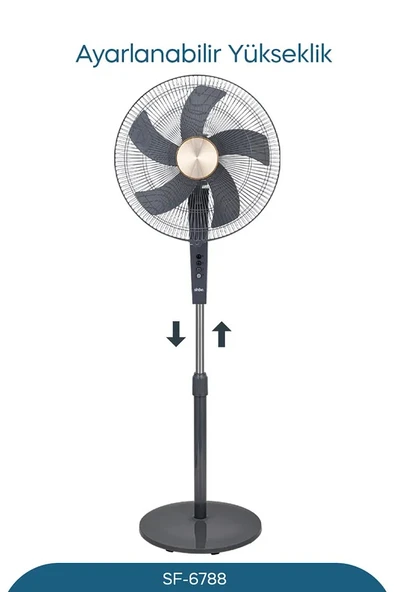 SF-6788 AYAKLI VANTİLATÖR - Resim 2