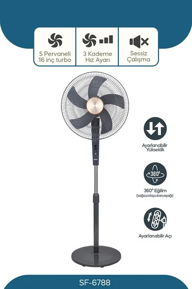 SF-6788 AYAKLI VANTİLATÖR ürün görseli 1