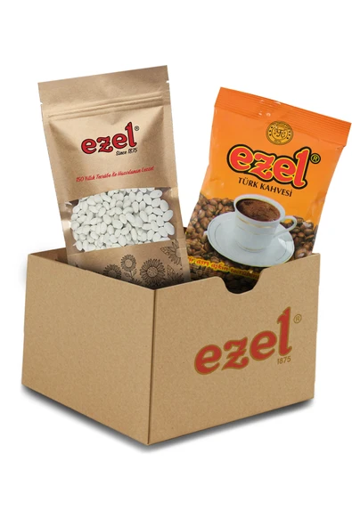Ezel Türk Kahvesi Orta Kavrulmuş 100g ve Çekirdek Şekeri 250g -Taze Paketlenmiş ürün görseli 1