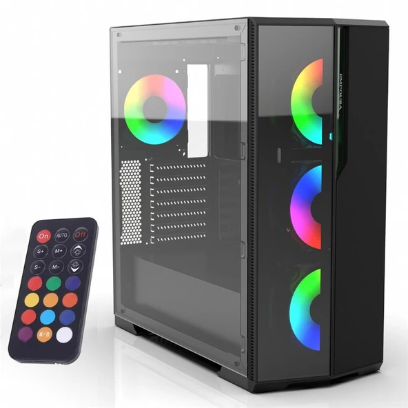 Inca Emg-17XB 4X1200mm Kumandalı ARGB Fan Gaming Computer Case ürün görseli 1