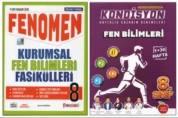 FENOMEN 8.SINIF KURUMSAL FEN BİLİMLERİ FASİKÜLLERİ+NEWTON KONDİSYON FEN BİLİMLERİ (2 KİTAP) ürün görseli 1