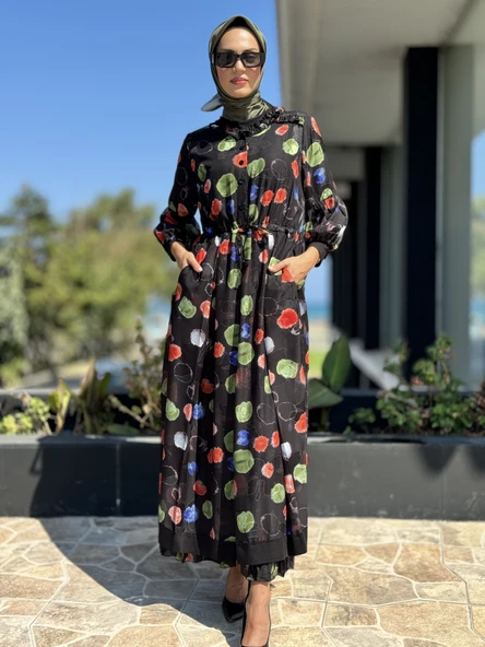 Misswhence İkili Şifon Elbise 36801-B - Resim 2