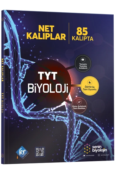 Senin Biyolojin Net Kalıplar TYT Biyoloji Konu Anlatımlı Soru Bankası KR Akademi Yayınları ürün görseli 1
