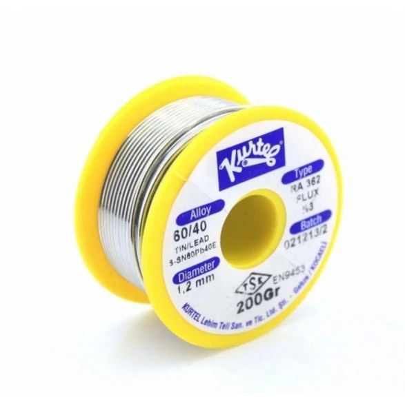 KURTEL 200 gr Makara 60/40 1.2mm Lehim Teli (Pastalı) ürün görseli 1
