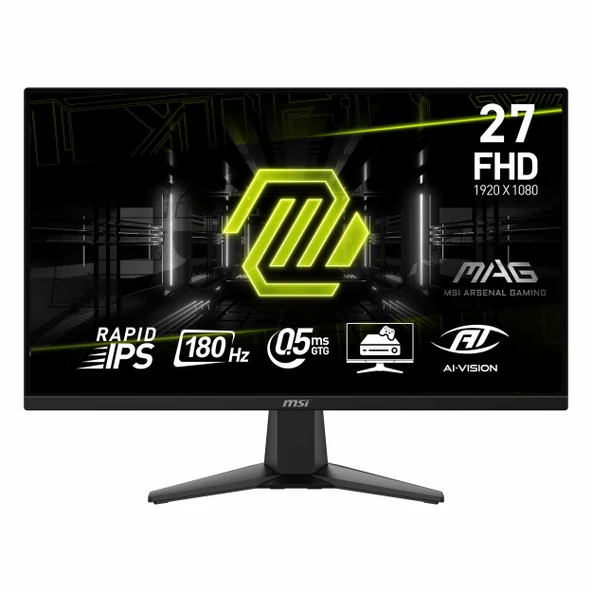 MSI MAG 275F 27" 180Hz 0.5Ms HDMI+DP HDR FullHD Adaptive-Sync IPS Vesa Monitör ürün görseli 1