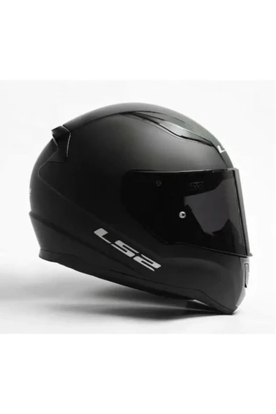 LS2 Rapid Mat Siyah Kask Siyah Vizörlü ürün görseli 1