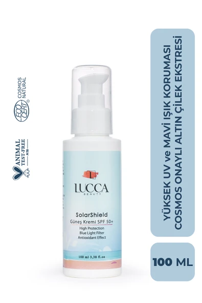 SolarShield Güneş Kremi 100 ml - 50 SPF Yüksek Koruma, COSMOS Sertifikalı ve Su Bazlı Krem ürün görseli 1