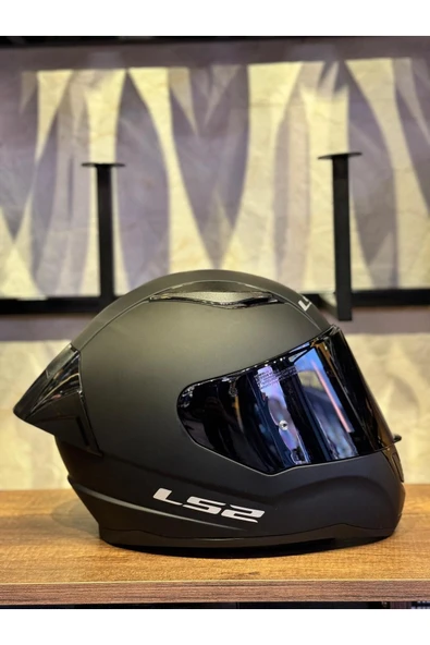 LS2 RAPID 2 MAT SİYAH KASK Full paket Yarış Spoiler ve Siyah Vizör ECE 22.06 sertifikalı ürün görseli 1