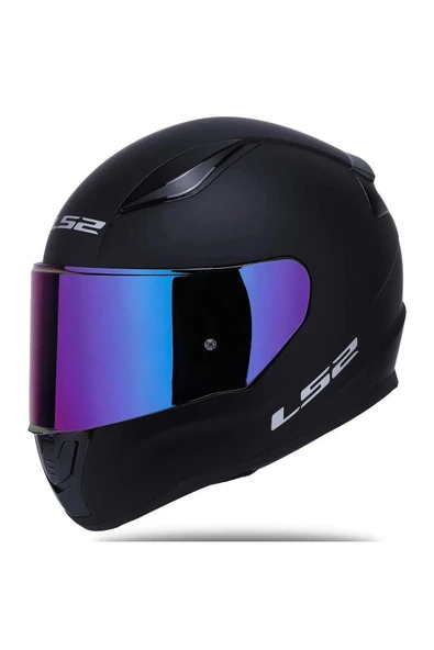 LS2 Rapid 2 Mat Siyah Rainbow Vizörlü Kask ürün görseli 1