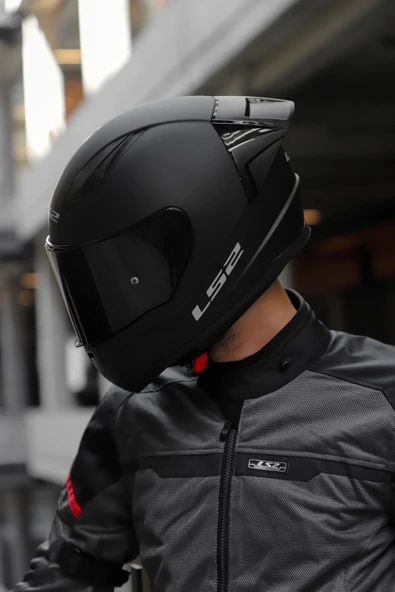 LS2 Rapid 2 Race Mat Siyah Kask - Resim 3