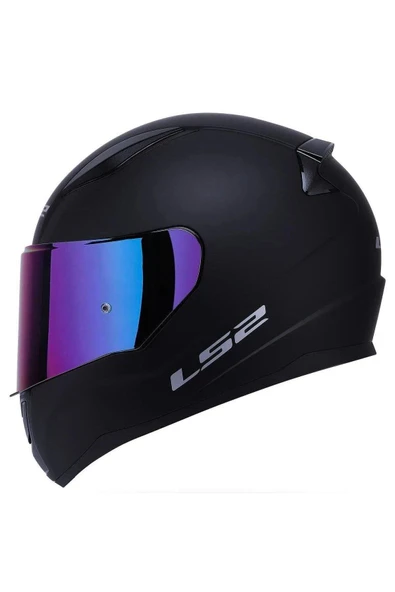 LS2 Rapid 2 Mat Siyah Rainbow Vizörlü Kask - Resim 3