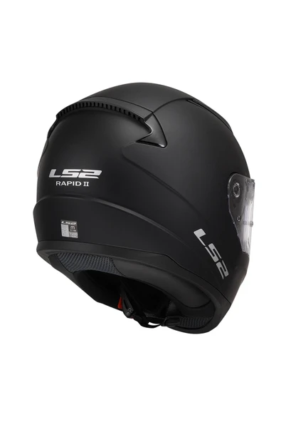 LS2 Rapıd Mat Siyah Kask - Resim 2