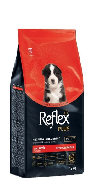 Reflex Plus Kuzu Etli Orta ve Büyük Irk Yavru Köpek Maması 12 Kg ürün görseli 1