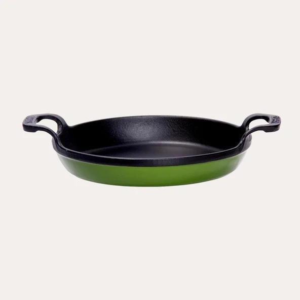 SÜREL DÖKÜM 22 CM YUVARLAK DÜZ SAHAN PARLAK YEŞİL ürün görseli 1