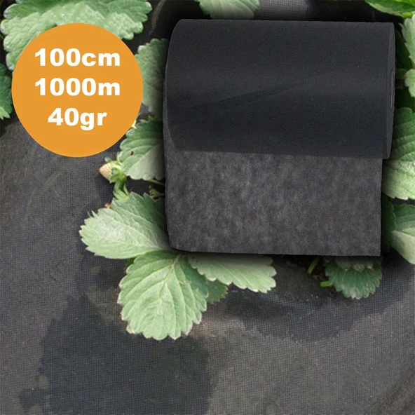 100cm X 1000m 40gr TEKSTİL MULCH AGRİL ISI DON PERDESİ, ZİRAİ DON KIRAĞI ÖRTÜ KARPUZ ÇİLEK MALÇ ürün görseli 1
