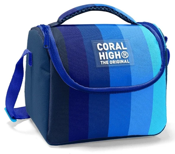 Coral High Beslenme Çantası 22795, Erkek Çocuk, Lacivert Mavi Renk Geçişli Çizgili, Isı Yalıtımlı ürün görseli 1