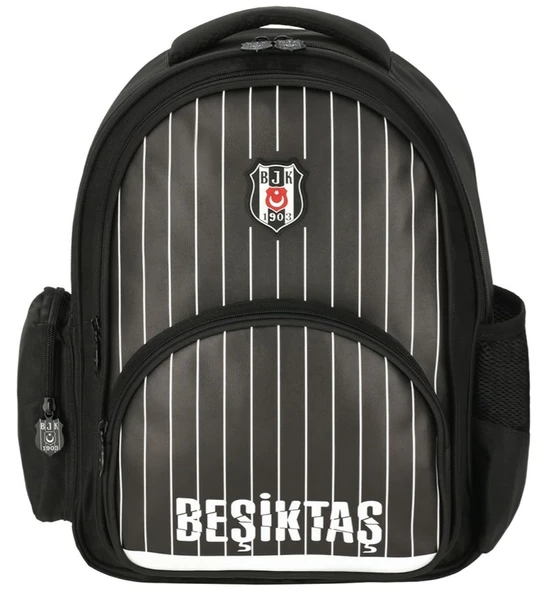 Beşiktaş İnce Çubuk Desenli Üç Gözlü Erkek Çocuk Okul ve Günlük Sırt Çantası - ME25352 ürün görseli 1