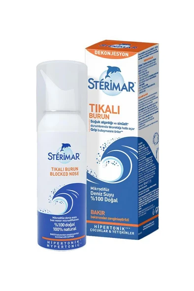 Sterimar Blocked Nose Hipertonik Deniz Suyu Tıkalı Burun Spreyi 100 ml ürün görseli 1