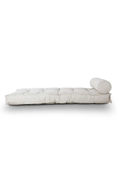 Beyzima Sofa Buklet Kapitoneli Yer-sedir Minderi - Beyaz - Resim 3
