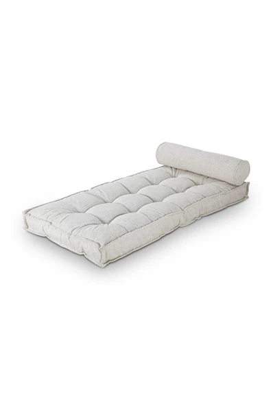 Beyzima Sofa Buklet Kapitoneli Yer-sedir Minderi - Beyaz - Resim 2