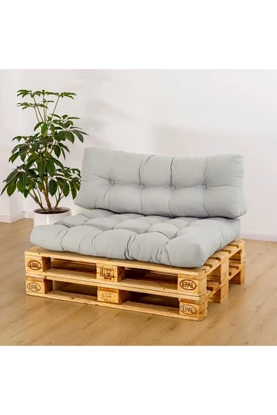 beyzima Bahçe&balkon Palet Üstü Sırt Dayamalı Özel Dolgulu Kaliteli Yer Minderi 120x80 Cm ürün görseli 1
