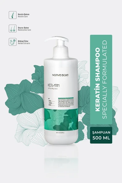 NATIVE BASE Keratin Shampoo 500 ml - Resim 2