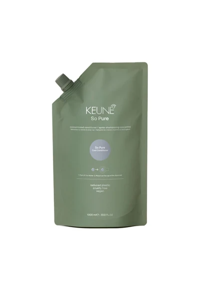 KEUNE So Pure Cool Conditioner Refill 1000 ml - Sarı Gri Saçlar İçin Bakım Kremi Refill ürün görseli 1