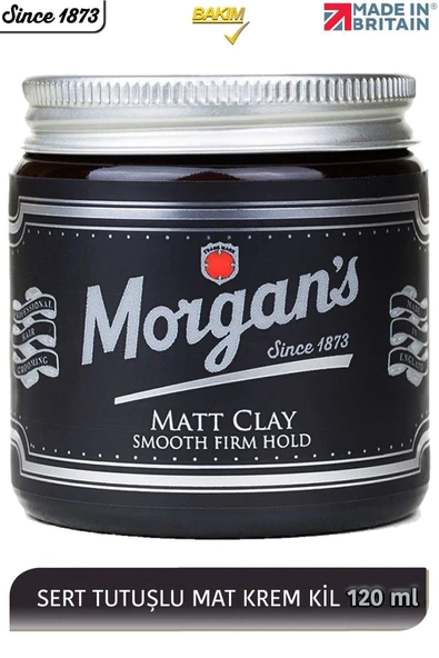MORGAN'S POMADE Morgan's Matt Clay Smooth Firm Hold - Güçlü Tutuş Sağlayan Şekillendirici Kil 120 ml ürün görseli 1