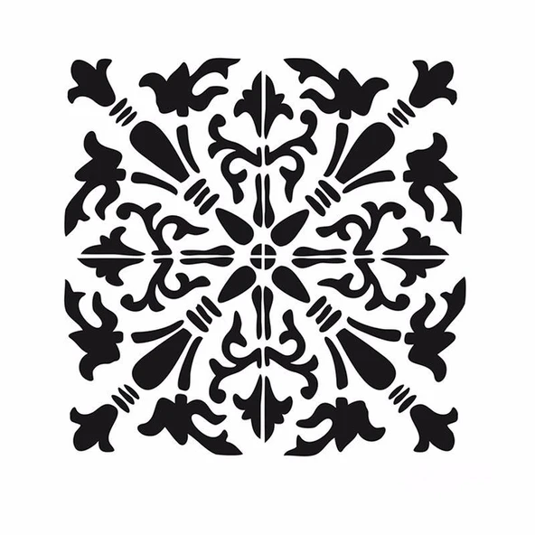 HOME DECOR MİNİ STENCIL HDM-179 25X25 ürün görseli 1